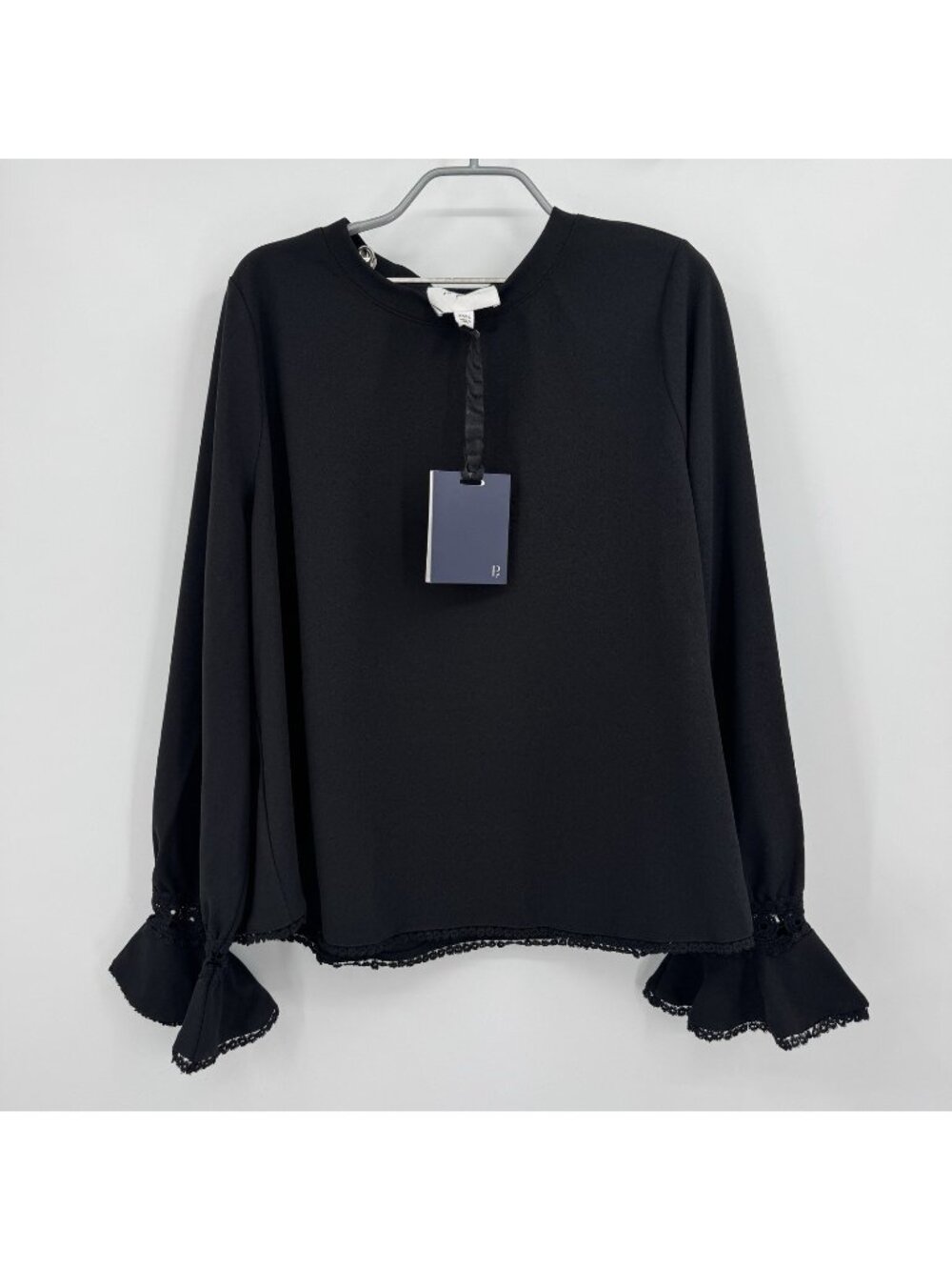 Pomander Place by Tuckernuck Black Long Sleeve Palmer Blouse size XXXL 3XL NWT